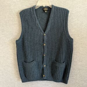 Caseys of Williamsburg Vintage Wool Blend Vest Mens M Grandpa Cottagecore Preppy